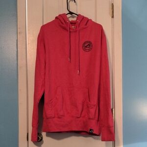 Vibrant Red Pullover Sweater with Hood